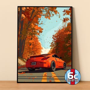 Samsung Poster | 350Z Poster #5201.1 | JDM Wanddekor | JDM Kunst Illustration | Geschenk für Ihn | Auto-Wand-Dekor-Geschenk für sie