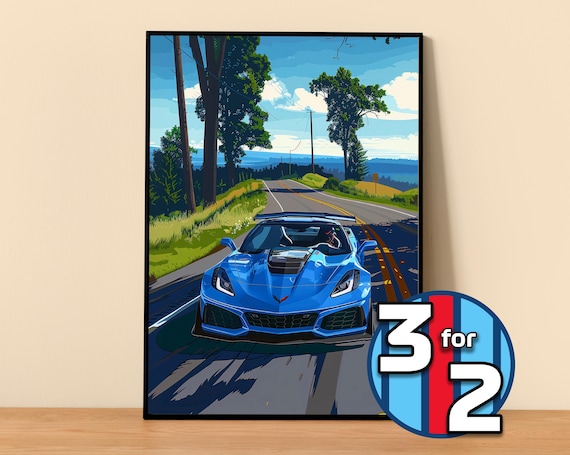 Chevrolet Poster | Corvette ZR1 C7 Poster #5320.2 | Corvette Wall