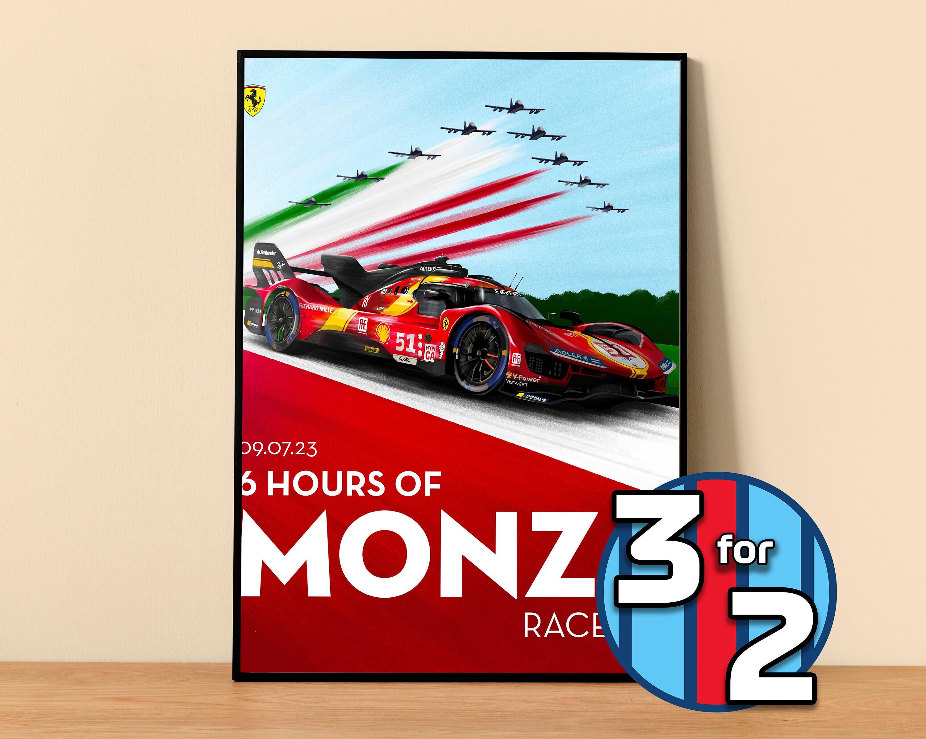 Ferrari Poster Print | 6 Hours of Monza 2023 Poster | Le Mans