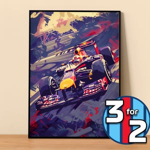 Red Bull F1 Poster #F1120 | Red Bull Racing Print | F1 Poster | Formula 1 Poster | F1 Wall Decor | Formula 1 Gift |