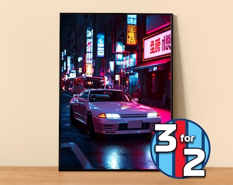 JDM ミッドナイトクラブ - 日産 GT-R R32 - 全サイズ！ポスター / 壁