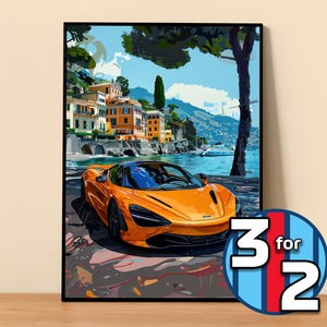 McLaren-poster | Mclaren 720S-poster #9412.1 | McLaren wanddecoratie | McLaren-kunstillustratie | Cadeau voor hem | Automuurdecoratie Cadeau voor haar