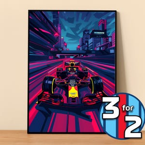 Red Bull F1 Poster #F1100 | Red Bull Racing Print | F1 Poster | Formula 1 Poster | F1 Wall Decor | Formula 1 Gift |