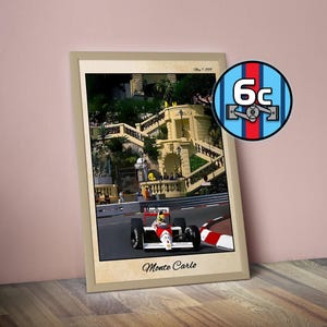 Monaco F1 Poster Print | Ayrton Senna Print | F1 Poster | Formula 1 Poster | F1 Wall Decor | Formula 1 Gift |