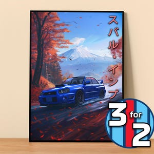Subaru Poster | Impreza WRX STI Poster #7230.0 | JDM Wall Decor | Jdm Art Illustration | Gift for Him | Car Wall Decor Gift For Her
