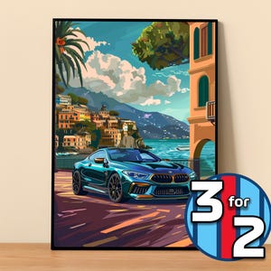 BMW Poster | M8 Competition F92 Poster #9018.1 | BMW Wall Decor | BMW Art Illustration | Gift for Him | Car Wall Decor | Gift For Her