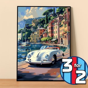 Porsche Poster | 356 Speedster Poster #9095.0 | Porsche Wall Decor | Porsche Art Illustration | Gift for Him | Car Wall Decor  Gift For Her