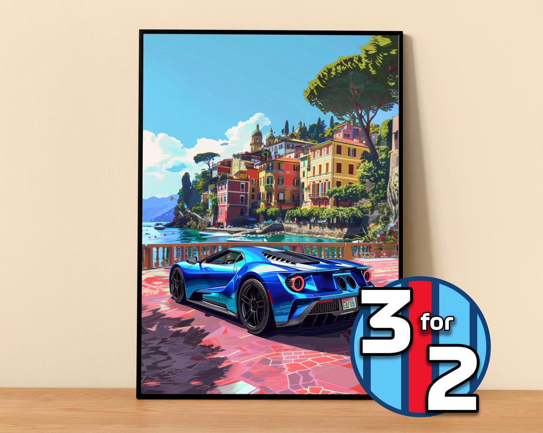 Ford Poster | Ford GT Poster #9300.2 | Ford Wall Decor | Ford Art ...