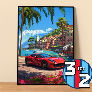 Ferrari Poster | 812 Superfast Poster #9105.0 | Ferrari Wall Decor | Ferrari Art Illustration | Gift for Him | Car Wall Decor | Gift For Her