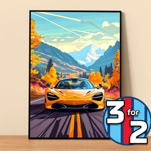 McLaren-poster | Mclaren 720S-poster #5412.1 | McLaren wanddecoratie | McLaren-kunstillustratie | Cadeau voor hem | Automuurdecoratie Cadeau voor haar