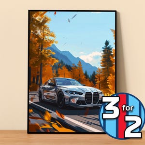 BMW Poster | M4 Competition G82 Poster #5014.2 | BMW Wall Decor | BMW Art Illustration | Gift for Him | Car Wall Decor | Gift For Her