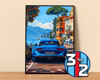 Alpines Poster | A110 Plakat #9510.1 | Alpine Wanddekoration | Alpine Kunst Illustration | Geschenk für Ihn | Auto-Wand-Dekor | Geschenk für sie