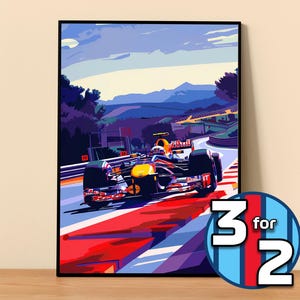 Red Bull F1 Poster #F1121 | Red Bull Racing Print | F1 Poster | Formula 1 Poster | F1 Wall Decor | Formula 1 Gift |