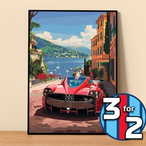 Pagani Poster | Huayra Poster #9130.1 | Pagani Wall Decor | Pagani Art Illustration | Gift for Him | Car Wall Decor | Gift For Her