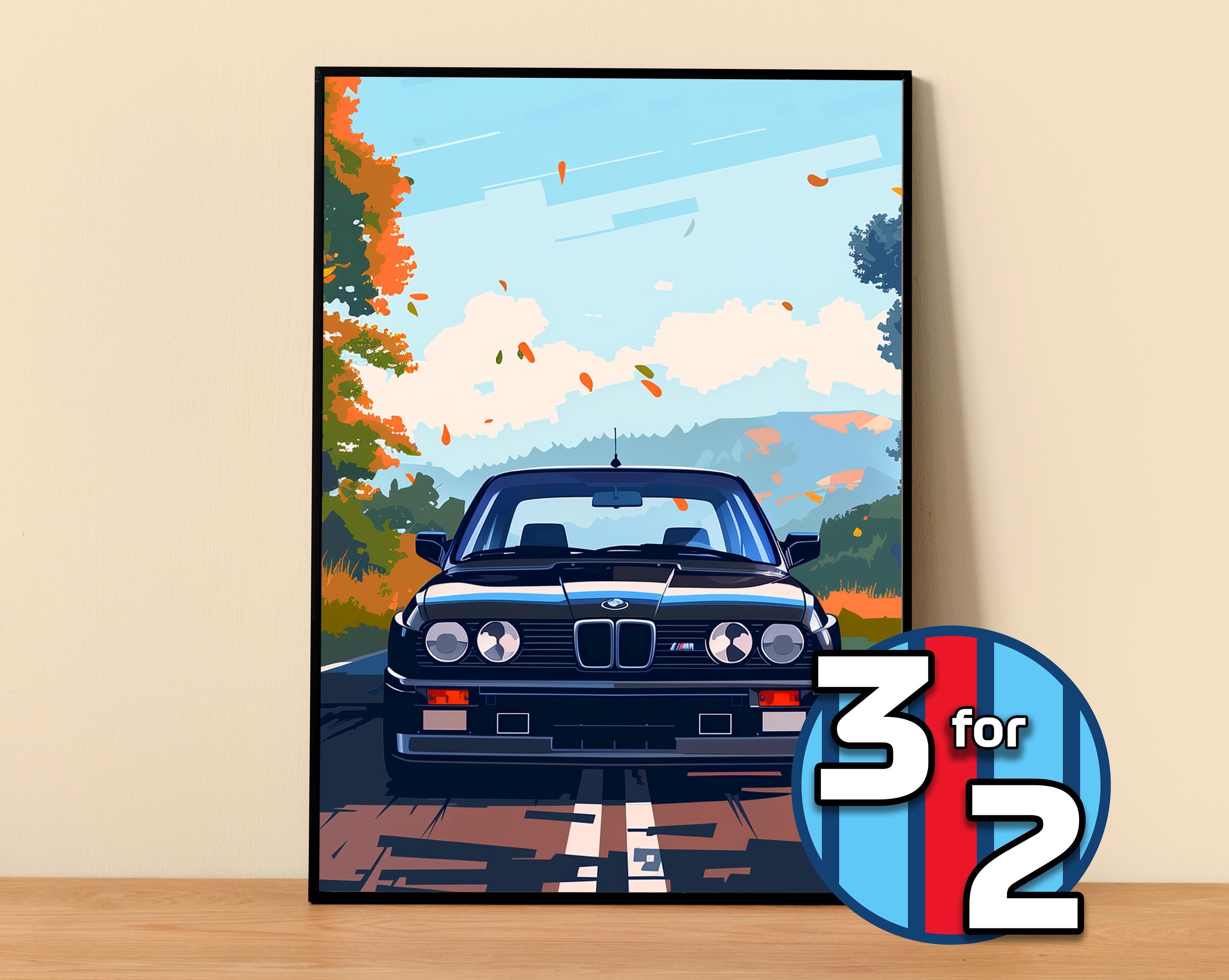BMW Poster | M3 E30 Poster #5013.6 | BMW Wall Decor | BMW Art