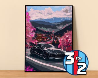 Lexus Poster | LC500 Poster #5260.0 | JDM Wall Decor | JDM Art Illustration | Gift for Him | Car Wall Decor Gift For Her