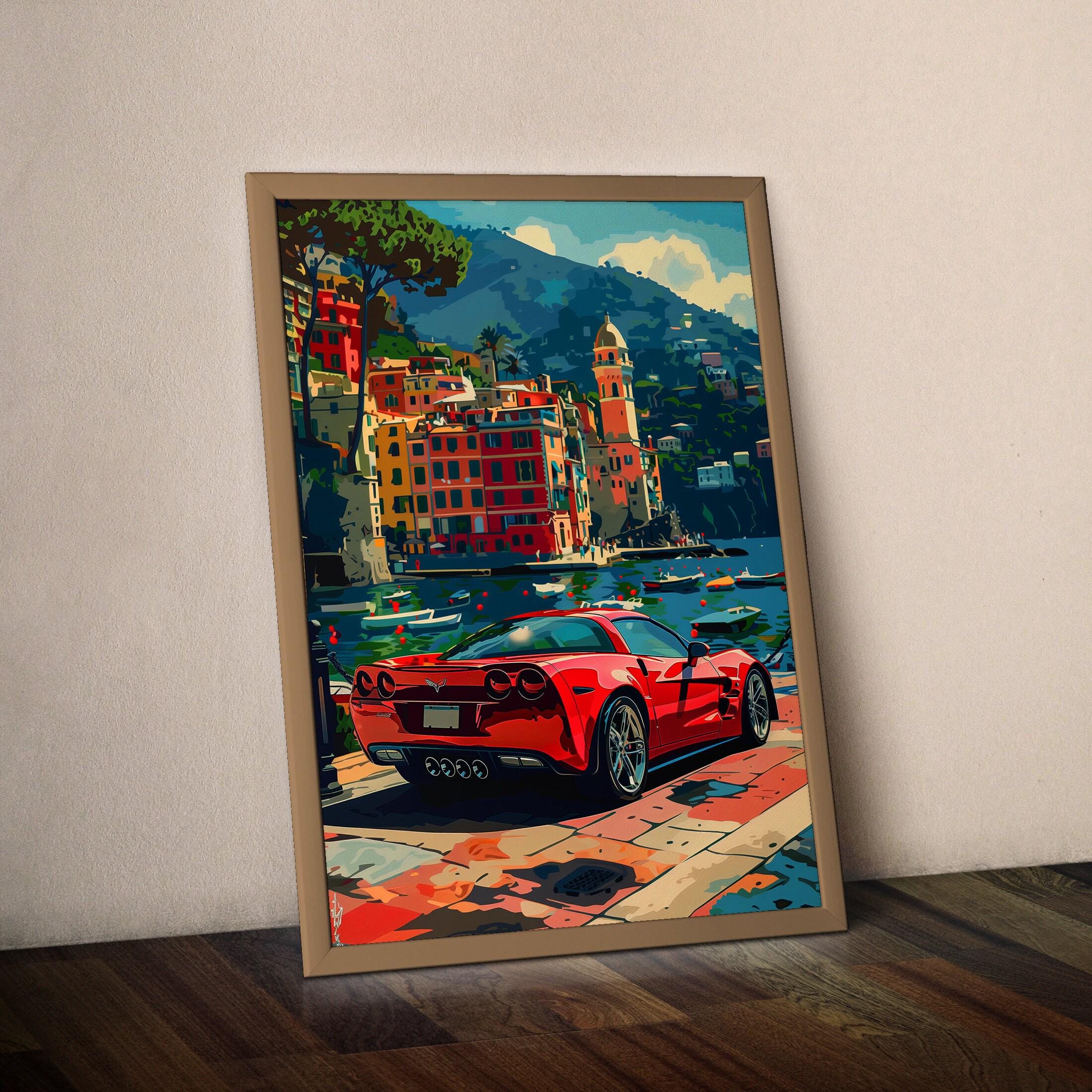CORVETTE アートポスター Chevrolet Poster | Corvette Z06 C6 Poster #9320.8 | Corvette Wall