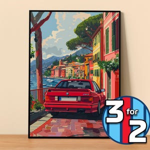 BMW Poster | M3 E30 Poster #9013.1 | BMW Wall Decor | BMW Art Illustration | Gift for Him | Car Wall Decor | Gift For Her