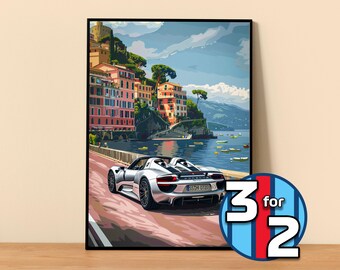 【非売品】ポルシェ 918 スパイダー ノベルティー 絵画　カタログ ポルシェ 918 スパイダー (オープンバージョン) 3D フレーム - Etsy 日本