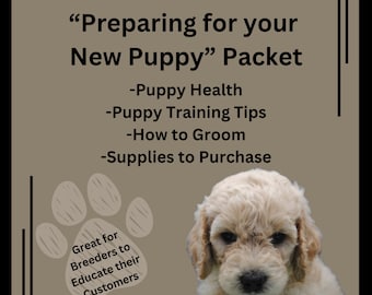 New Puppy Owner Packet: Training, Health, Grooming, Supplies