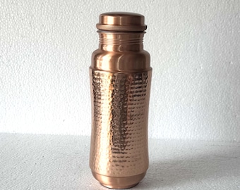 Handmade Copper Water Bottle 1300ml: BPA-Free, Anti-Oxidant