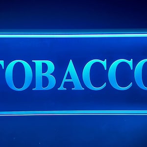 TOBACCO Shop Led Signs Neon Light Window Hanging  Display Large 10&quot;x20&quot;Accept custom text & logo  Bar Business Advertising