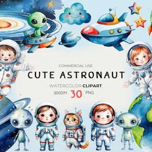 Clipart de astronauta fofo | Clipart espacial, festa de aniversário de menino, astronauta de menina, aniversário espacial, astronauta para impressão, clipart alienígena, galáxia PNG