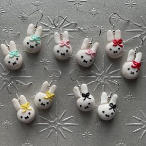 Miffy Bow Earrings | Clip Ons Available