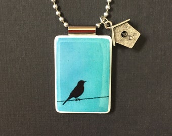 Mahjong Parrot Pendant
