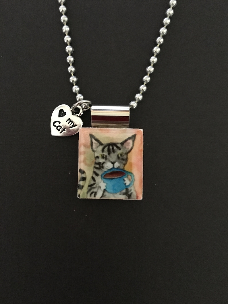 Kitty jewelry kitty pendant handmade kitty necklace kitty | Etsy