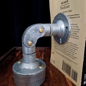 Industrial Desk Lamp | Metal Steampunk Light | Bookend Table Lamp | Dark Academia Office Accent BKE-02 bild 6