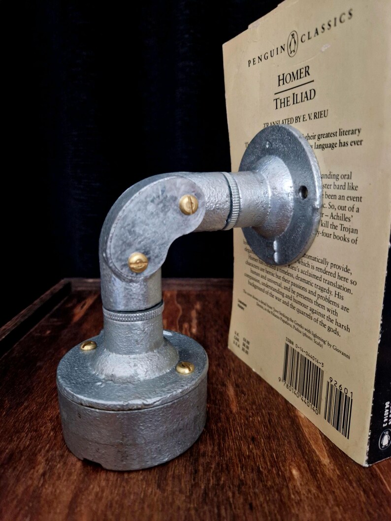 Industrial Desk Lamp | Metal Steampunk Light | Bookend Table Lamp | Dark Academia Office Accent BKE-02 bild 6