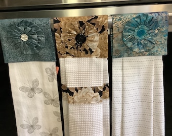 Hanging Dish Towel, Hanging Tea Towel, Dish Towel, Decorative Towel, Kitchen Towel, Kitchen Decor, Decorative Kitchen Towel