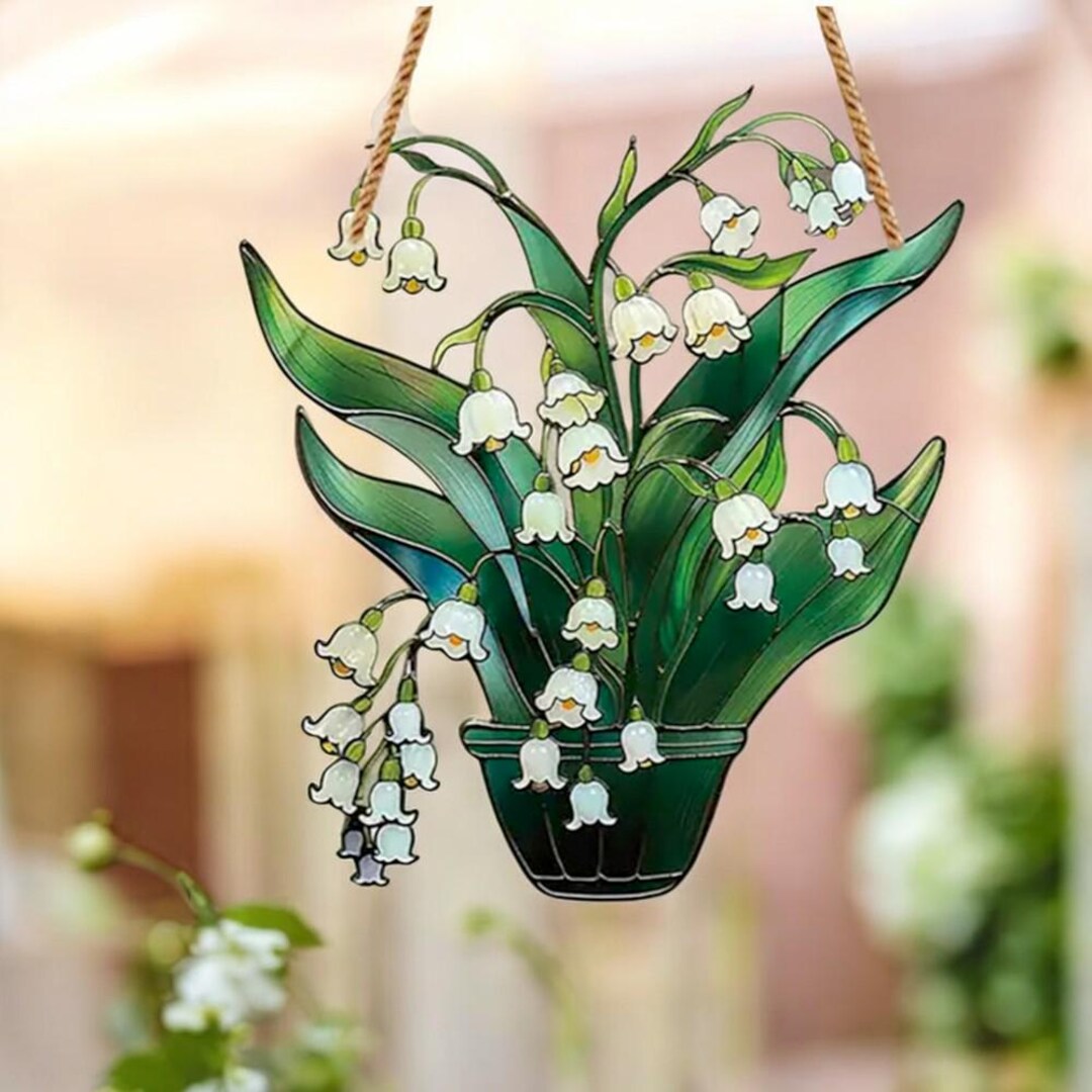 Lily of Valley Window Catcher, Acrylic Light Catcher Hanging Window ...