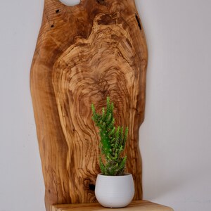 Unique Olive Wooden Wall Shelf / Rustic Wooden Handmade Shelves / Office Wall Decor For Wooden Shelves / Kitchen Shelf / Vintage Shelf