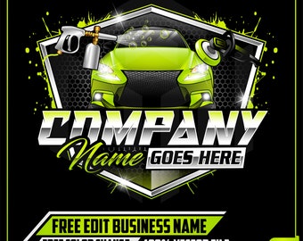 Car Wash Business Logo, Auto Detailing Logo, Automotive Logo, Auto Repair Logo, Vehicle Logo, Car Detailing Logo, DIY Logo Design Template