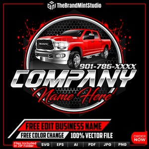 Ram Truck Logo Design, Pickup Truck Logo, Gift for Hotshot Truck Driver, Transport Logo, Logistics Logo, Towing Logo, Trucking Logo Svg Png