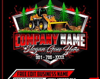 Bulldozer Logo, Excavator Logo, Contracting Logo, Digger Mining Logo, Construction Logo, Industrial Logo, Excavation Logo, Excavating Logo