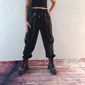 Black cargo pants Etsy Canada