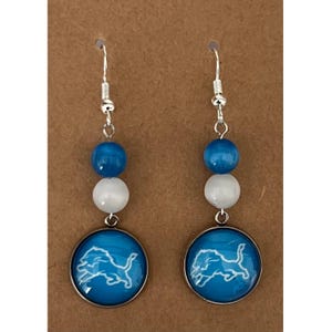 Pendientes de fútbol de los Detroit Lions