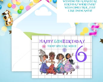5x7 Custom/Personalized Encanto Happy Birthday Greeting Card