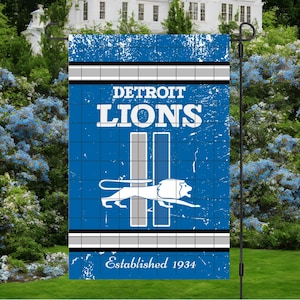 12 in. x 18 in. Detroit Lions Football Garten/Yard Flagge