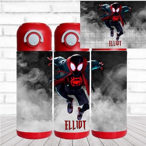 12oz. Custom/Personalized  Spiderman Flip Top Water Bottle