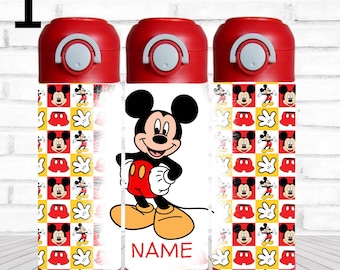 12oz. Custom/Personalized Mickey Mouse Flip Top Water Bottle