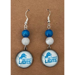 Pendientes de fútbol de los Detroit Lions