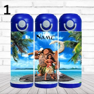 12oz. Custom/Personalized Moana Flip Top Water Bottle