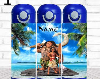 12oz. Custom/Personalized Moana Flip Top Water Bottle