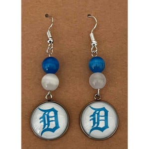 Pendientes colgantes de fútbol americano de los Detroit Lions