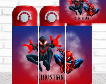 12oz. Custom/Personalized Spiderman Flip Top Water Bottle