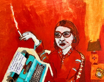 joan didion giclee archival print  jill emery folk art free us shipping